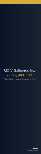 RIC V Gallienus (joint reign) 371f — CANOA