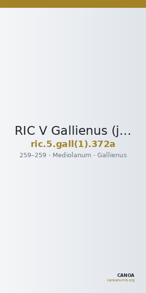 RIC V Gallienus (joint reign) 372a — CANOA