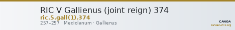 RIC V Gallienus (joint reign) 374 — CANOA