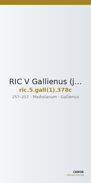 RIC V Gallienus (joint reign) 378c — CANOA