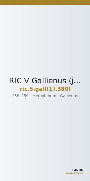 RIC V Gallienus (joint reign) 380l — CANOA
