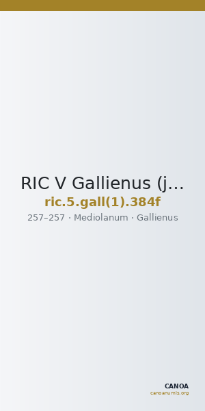 RIC V Gallienus (joint reign) 384f — CANOA