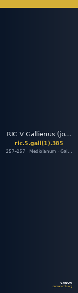RIC V Gallienus (joint reign) 385 — CANOA