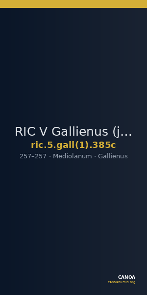 RIC V Gallienus (joint reign) 385c — CANOA