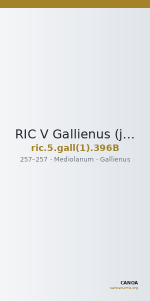 RIC V Gallienus (joint reign) 396B — CANOA