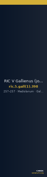 RIC V Gallienus (joint reign) 398 — CANOA