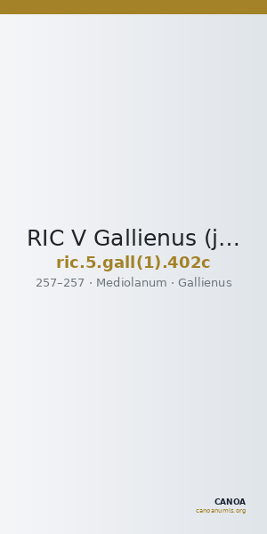 RIC V Gallienus (joint reign) 402c — CANOA