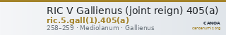 RIC V Gallienus (joint reign) 405(a) — CANOA