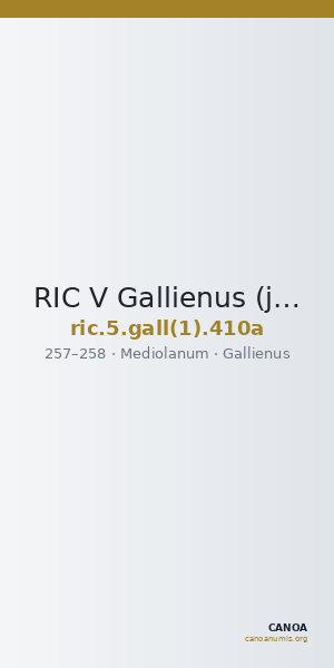 RIC V Gallienus (joint reign) 410a — CANOA