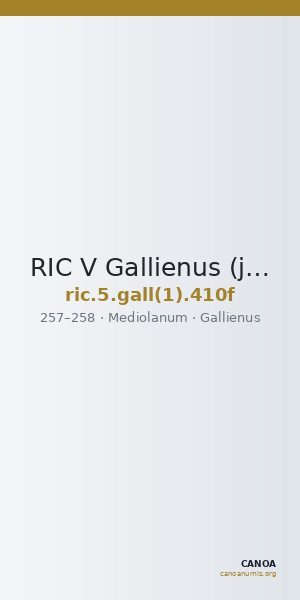 RIC V Gallienus (joint reign) 410f — CANOA
