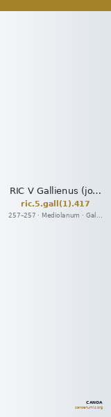 RIC V Gallienus (joint reign) 417 — CANOA