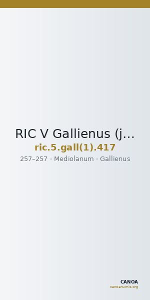 RIC V Gallienus (joint reign) 417 — CANOA