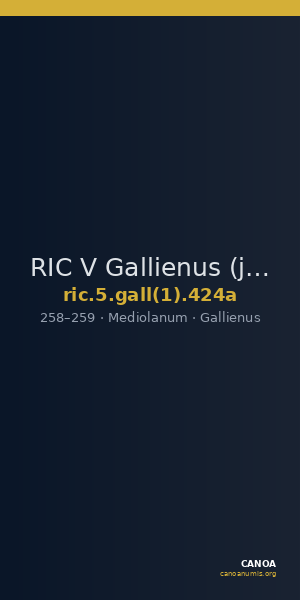 RIC V Gallienus (joint reign) 424a — CANOA