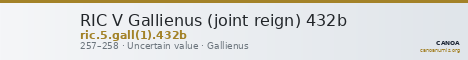 RIC V Gallienus (joint reign) 432b — CANOA