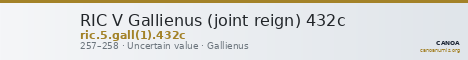 RIC V Gallienus (joint reign) 432c — CANOA