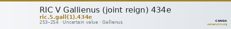 RIC V Gallienus (joint reign) 434e — CANOA