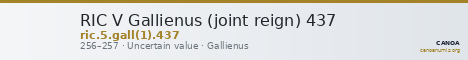 RIC V Gallienus (joint reign) 437 — CANOA