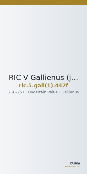 RIC V Gallienus (joint reign) 442f — CANOA