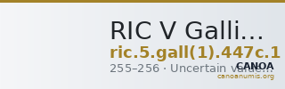 RIC V Gallienus (joint reign) 447c: Subtype 1 — CANOA