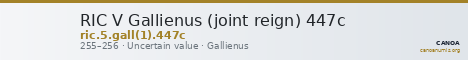 RIC V Gallienus (joint reign) 447c — CANOA