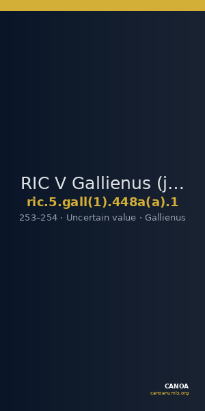 RIC V Gallienus (joint reign) 448a(a): Subtype 1 — CANOA