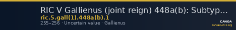 RIC V Gallienus (joint reign) 448a(b): Subtype 1 — CANOA