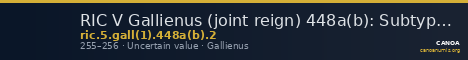 RIC V Gallienus (joint reign) 448a(b): Subtype 2 — CANOA