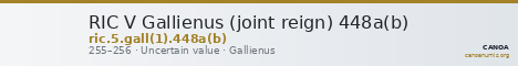 RIC V Gallienus (joint reign) 448a(b) — CANOA