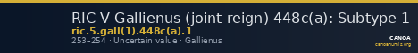 RIC V Gallienus (joint reign) 448c(a): Subtype 1 — CANOA