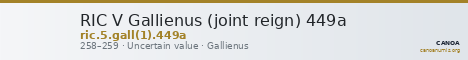 RIC V Gallienus (joint reign) 449a — CANOA