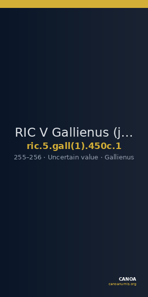 RIC V Gallienus (joint reign) 450c: Subtype 1 — CANOA