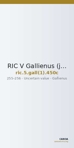 RIC V Gallienus (joint reign) 450c — CANOA