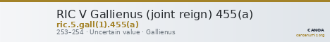 RIC V Gallienus (joint reign) 455(a) — CANOA