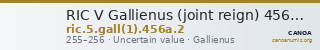 RIC V Gallienus (joint reign) 456a: Subtype 2 — CANOA