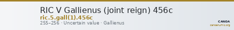 RIC V Gallienus (joint reign) 456c — CANOA