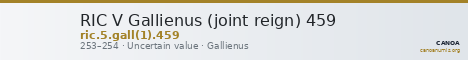RIC V Gallienus (joint reign) 459 — CANOA