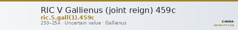 RIC V Gallienus (joint reign) 459c — CANOA