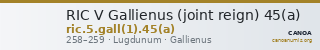 RIC V Gallienus (joint reign) 45(a) — CANOA