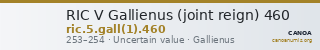 RIC V Gallienus (joint reign) 460 — CANOA