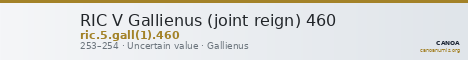 RIC V Gallienus (joint reign) 460 — CANOA