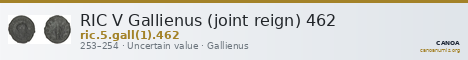 RIC V Gallienus (joint reign) 462 — CANOA