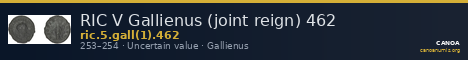 RIC V Gallienus (joint reign) 462 — CANOA