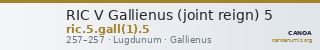 RIC V Gallienus (joint reign) 5 — CANOA