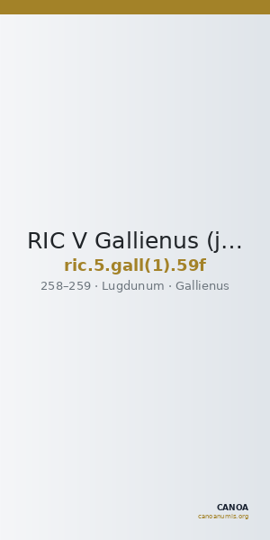 RIC V Gallienus (joint reign) 59f — CANOA