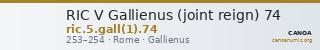 RIC V Gallienus (joint reign) 74 — CANOA