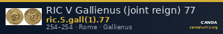 RIC V Gallienus (joint reign) 77 — CANOA