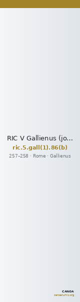 RIC V Gallienus (joint reign) 86(b) — CANOA