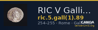 RIC V Gallienus (joint reign) 89 — CANOA
