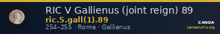 RIC V Gallienus (joint reign) 89 — CANOA