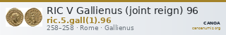 RIC V Gallienus (joint reign) 96 — CANOA